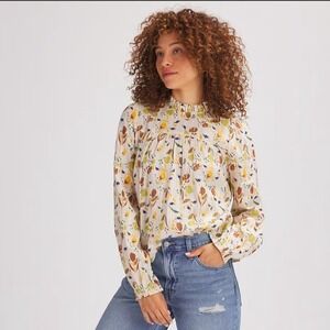 Basin +‎ Range Floral Yoke Blouse Size XL